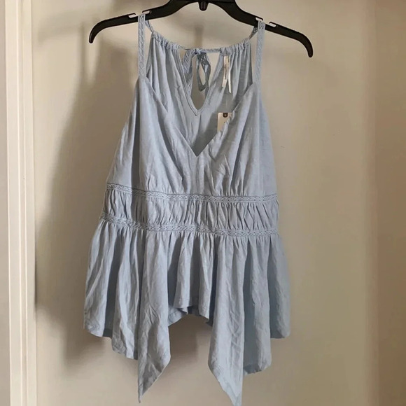 NWT By Anthropologie V-Neck Asymmetrical Top - Size Medium - Picture 5 of 13